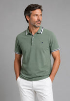 Polo de hombre en verde botella tallas de la M a la 4XL