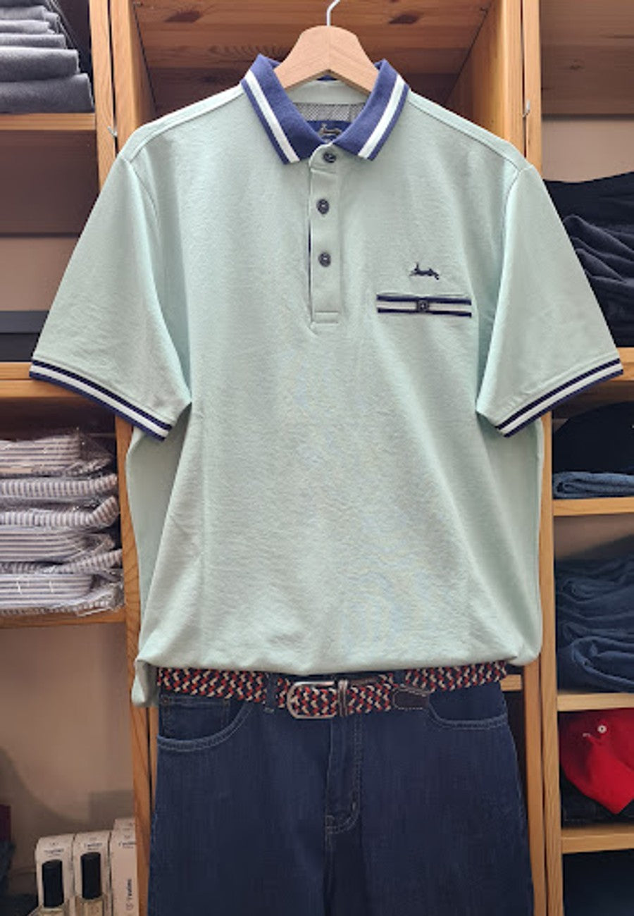 Polo piqué de hombre regular en color verde en testimu.com de T'estimu Moda