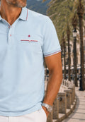 Polo de hombre en color verde aire, tallas de la M a la 4XL