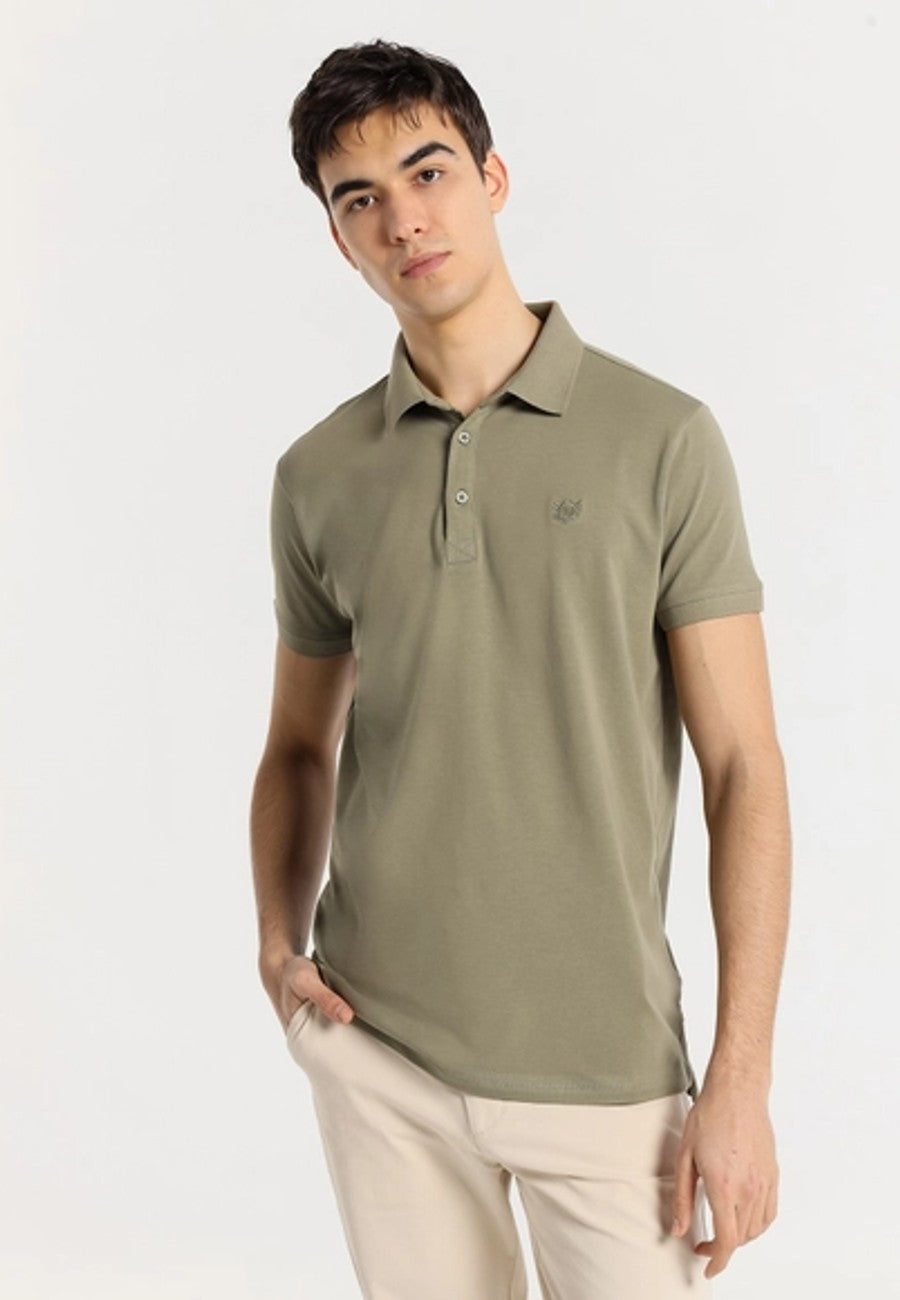 Polo de hombre de manga corta Verde sport