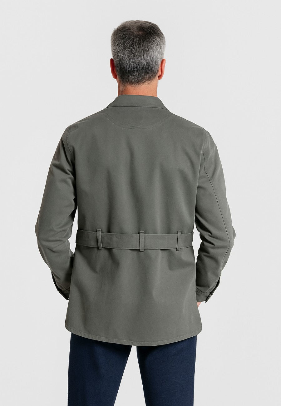 Sahariana con cinturón de hombre Kaki