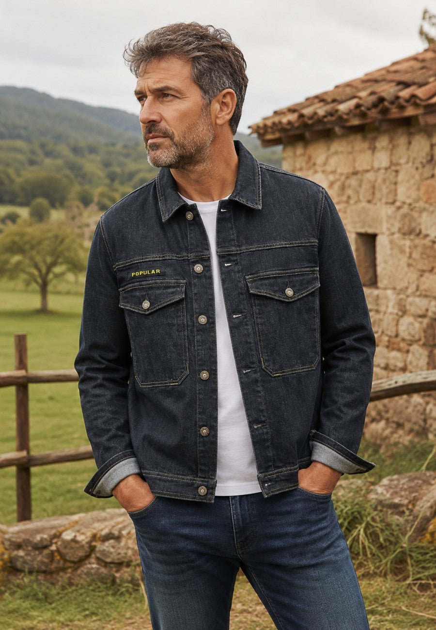 Chaqueta Sobre camisa vaquera negra
