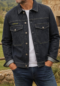 Chaqueta Sobre camisa vaquera negra