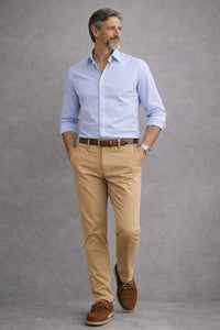 Pantalones chinos de verano color tostado Sport 322 (Tiro alto)