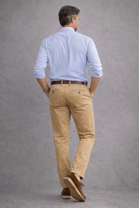 Pantalones chinos de verano color tostado Sport 322 (Tiro alto)