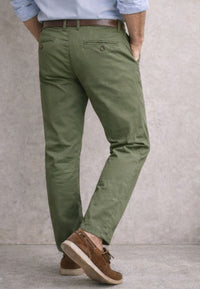 Pantalones chinos de verano verde Sport 322 (Tiro alto)