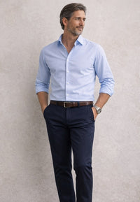 Pantalones chinos de verano azul marino Sport 322 (Tiro alto)