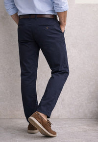 Pantalones chinos de verano azul marino Sport 322 (Tiro alto)