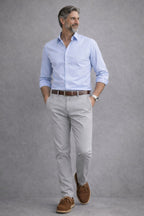 Pantalones chinos de verano Gris Sport 322 (Tiro alto)