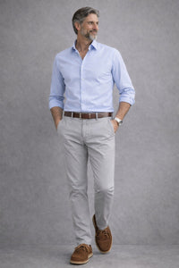 Pantalones chinos de verano Gris Sport 322 (Tiro alto)