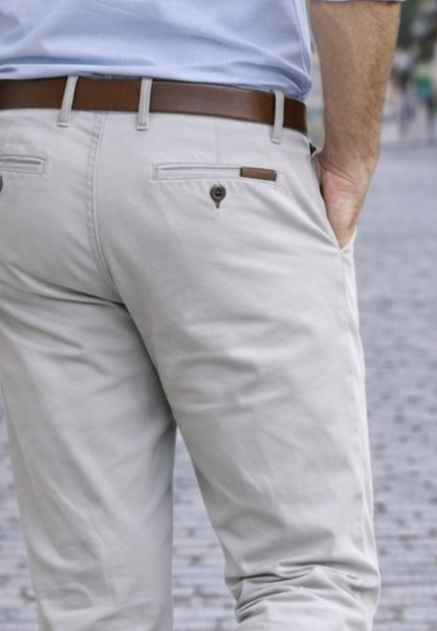 Pantalones chinos de verano Gris Sport 322 (Tiro alto)