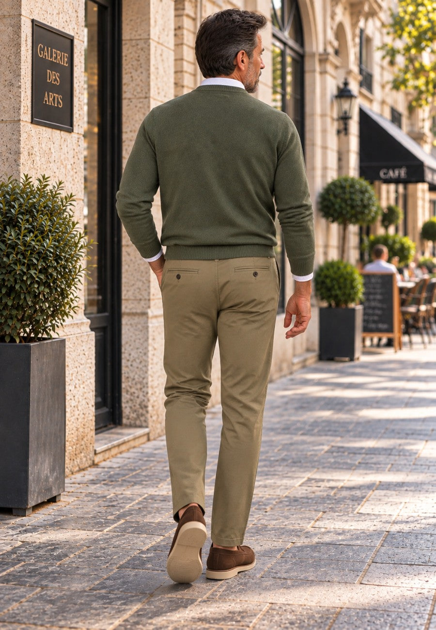 Pantalones tipo chinos Sport Guadiana de corte recto | Tostado