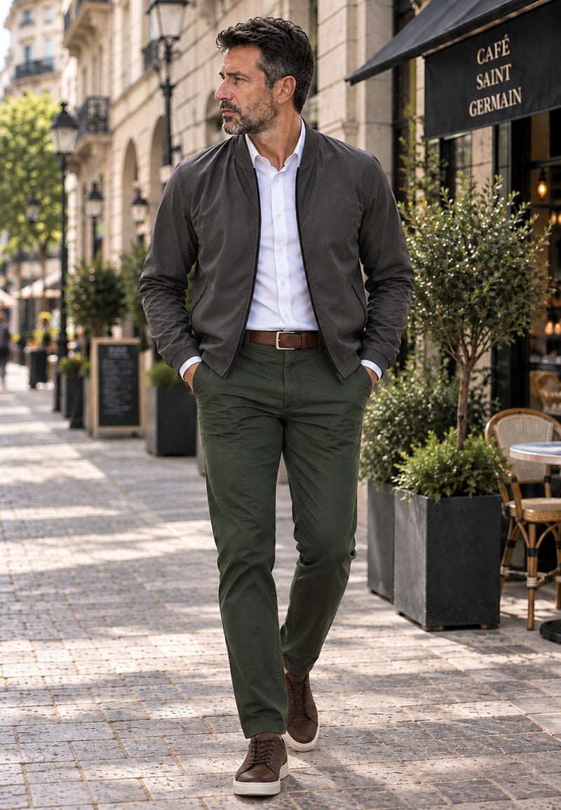 Pantalones tipo chinos Sport Guadiana de corte recto | Verde