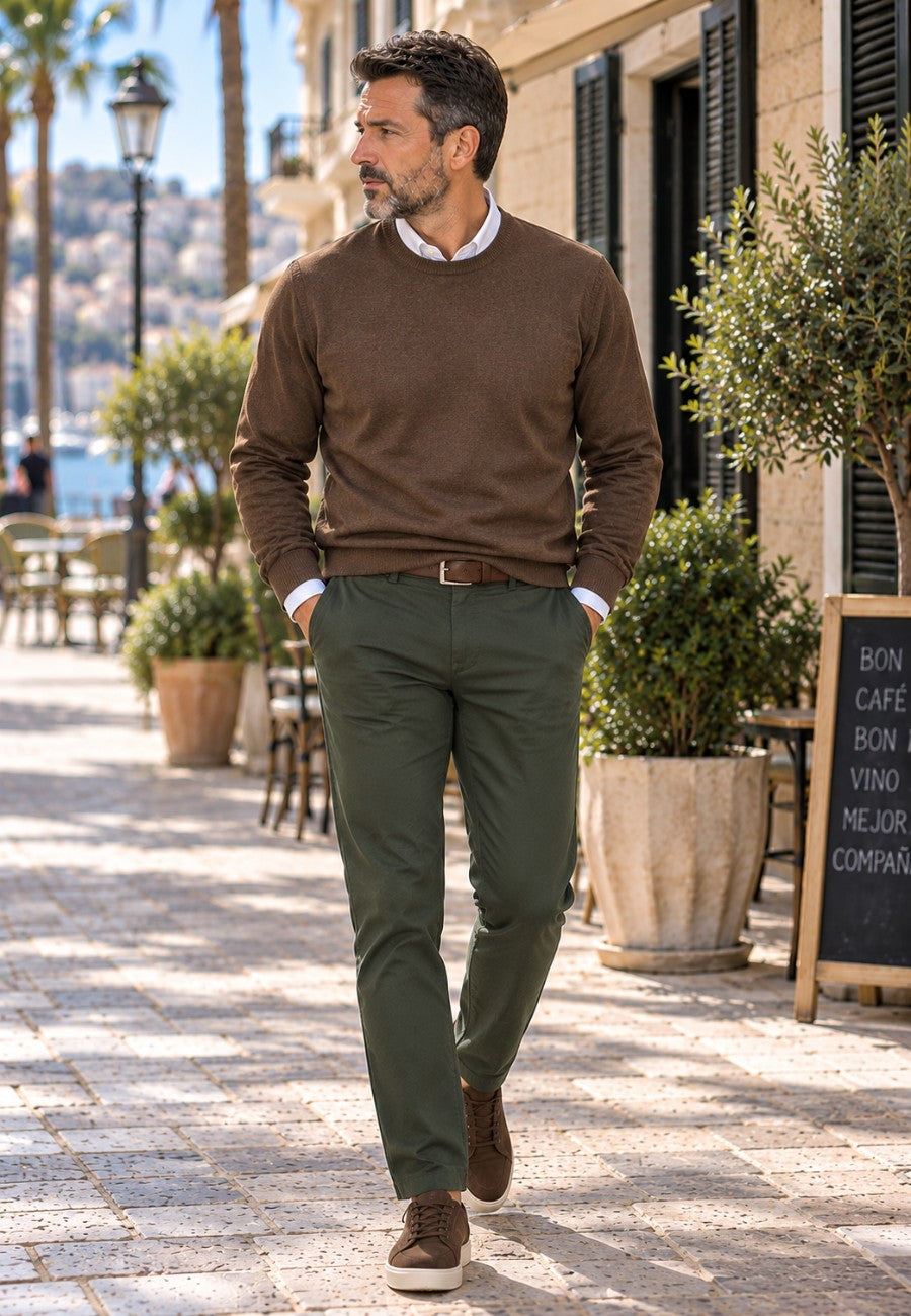 Pantalones tipo chinos Sport Guadiana de corte recto | Verde