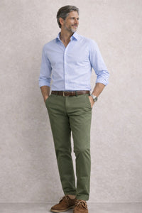 Pantalones chinos de verano verde Sport 322 (Tiro alto)