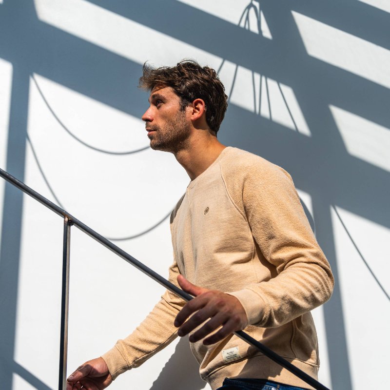 Sudadera Beige de algodón orgánico S