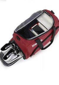 Bolsa de viaje para cabina de avión en dos colores, negro y gris