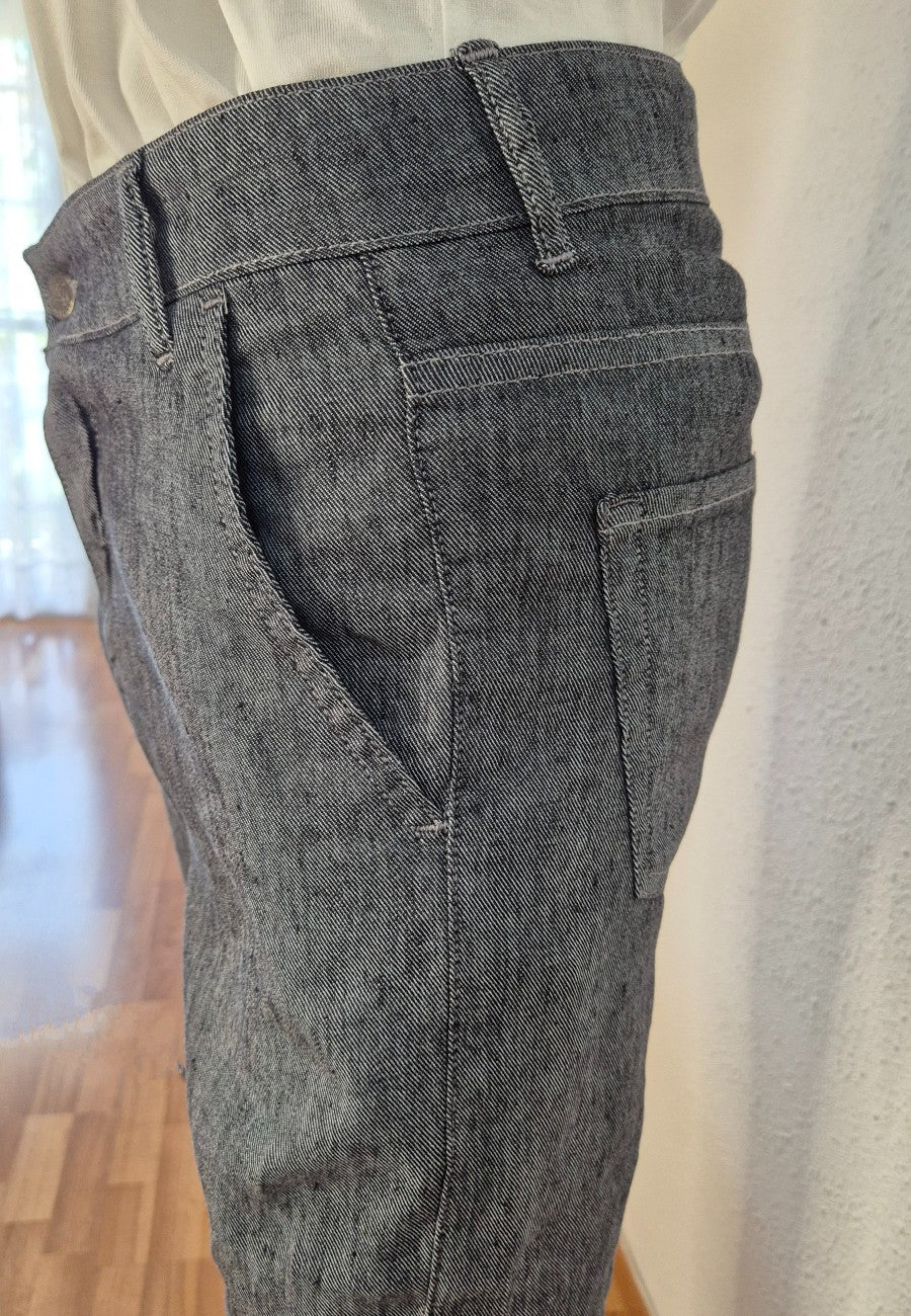 Pantalón diseño tejano con bolsillo francés de lino - LINUX