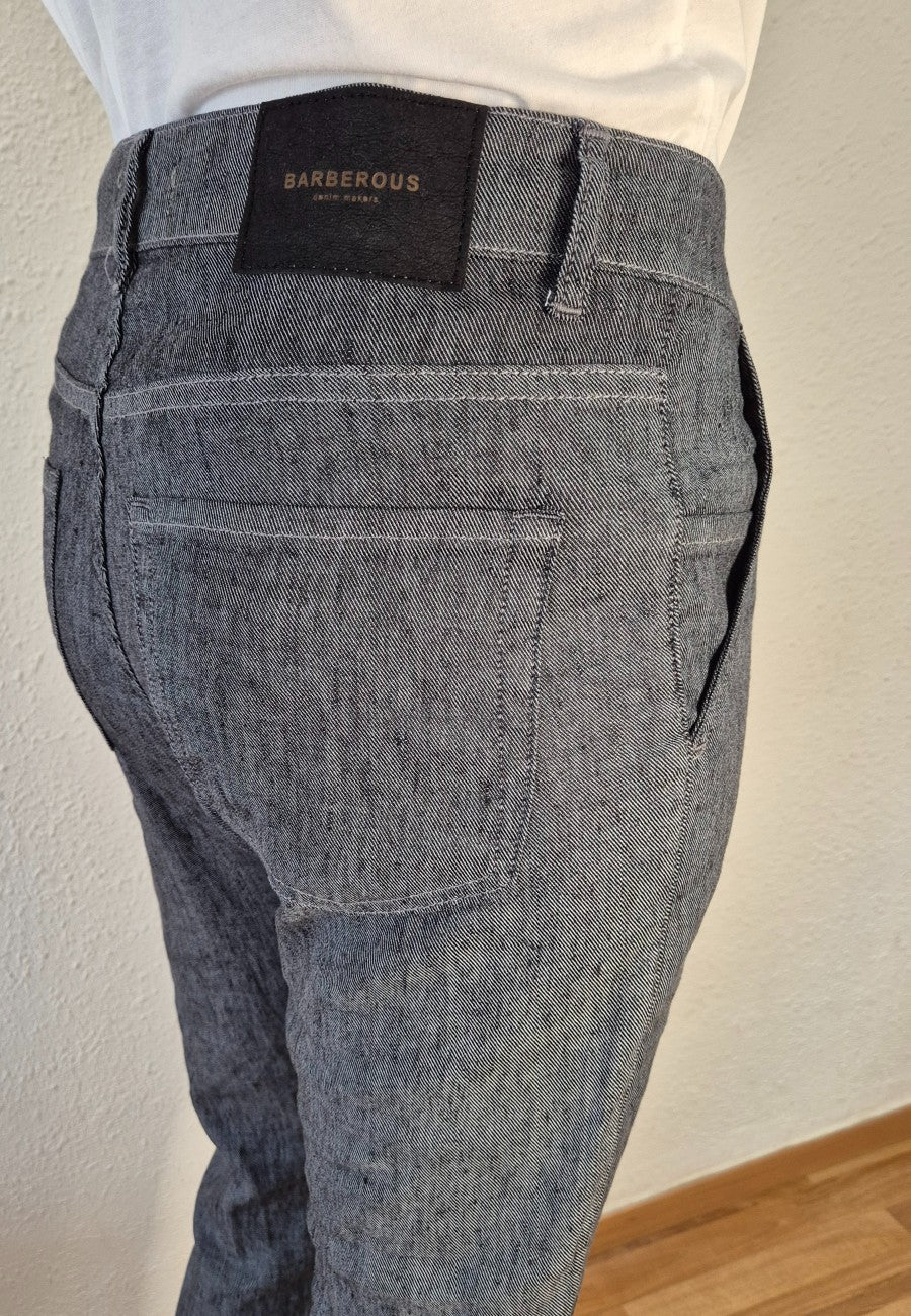 Pantalón diseño tejano con bolsillo francés de lino - LINUX