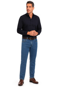 Tejano Elastico Azul oscuro de T'estimu Moda en testimu.com