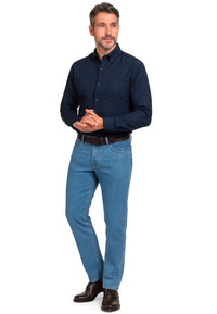 Tejano Elastico Azul oscuro de T'estimu Moda en testimu.com