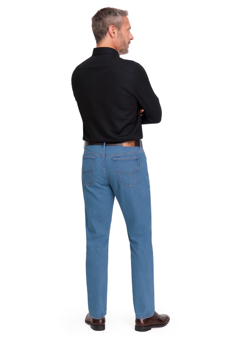 Tejano Elastico Azul oscuro de T'estimu Moda en testimu.com