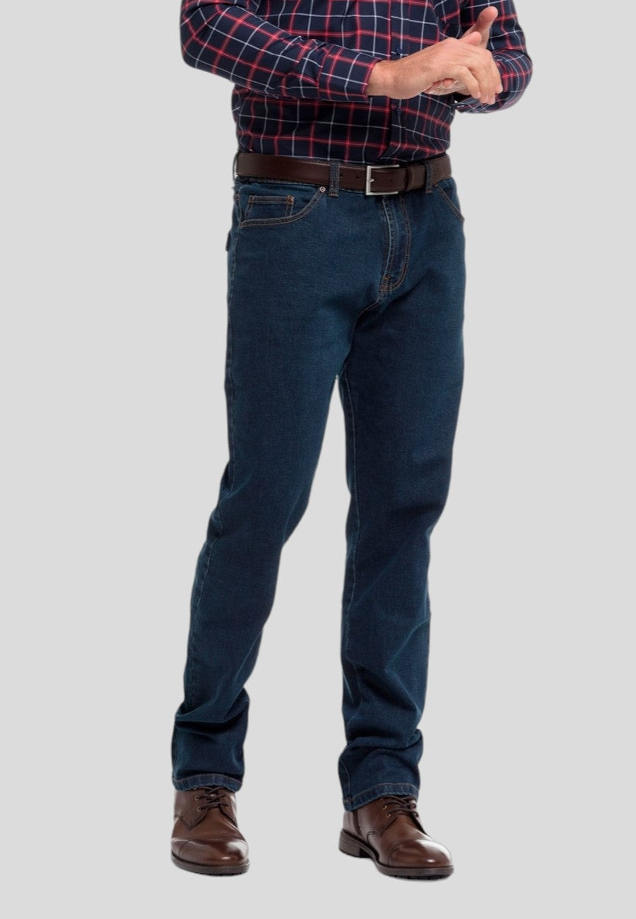 Jeans Elásticos De Cintura Azul Para Hombre Online