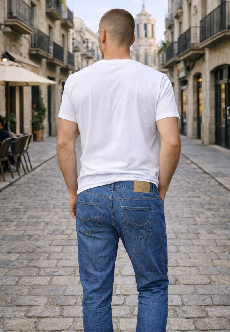 Tejano de verano elástico azul medio- T'estimu 205 en testimu.com de T'estimu Moda