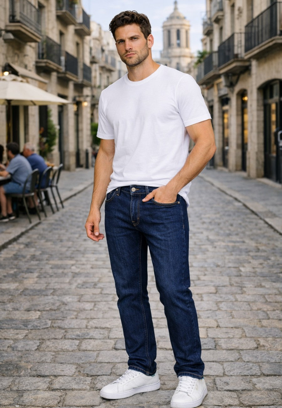 Tejano de verano elástico azul medio- T'estimu 205 en testimu.com de T'estimu Moda