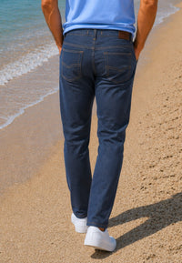 Pantalones tejanos de verano Senda (tiro alto y elásticos)