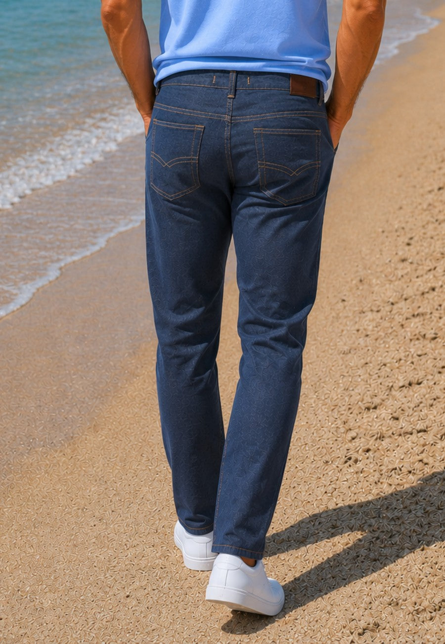 Pantalones tejanos de verano Senda (tiro alto y elásticos)
