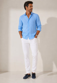 Pantalones tejanos finos de verano porto color blanco
