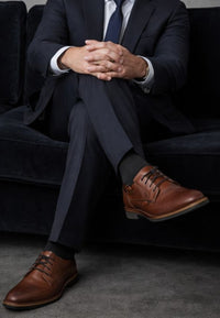 Zapato de hombre con cordones en piel color marrón