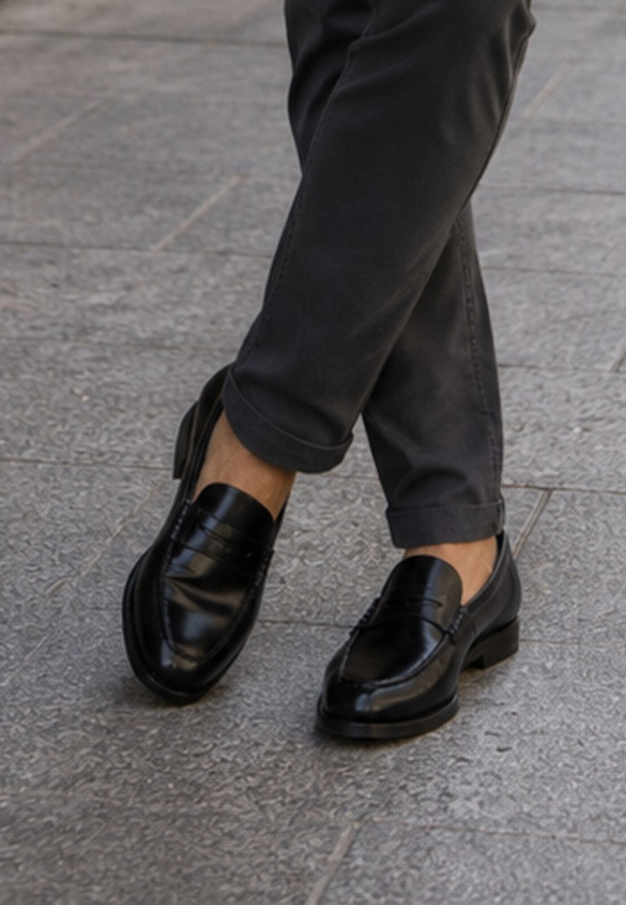 Zapatos Castellanos de piel negros para hombre