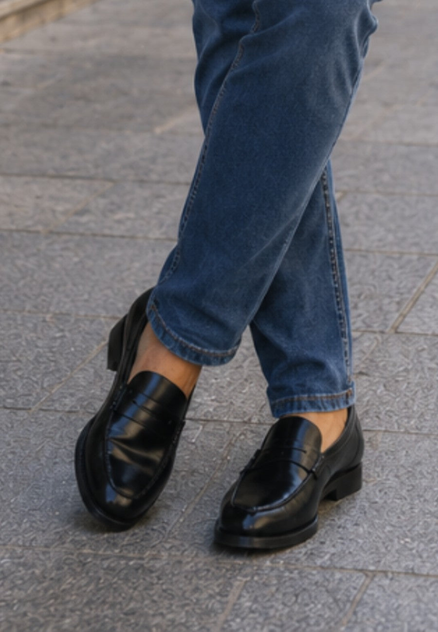 Zapatos Castellanos de piel negros para hombre