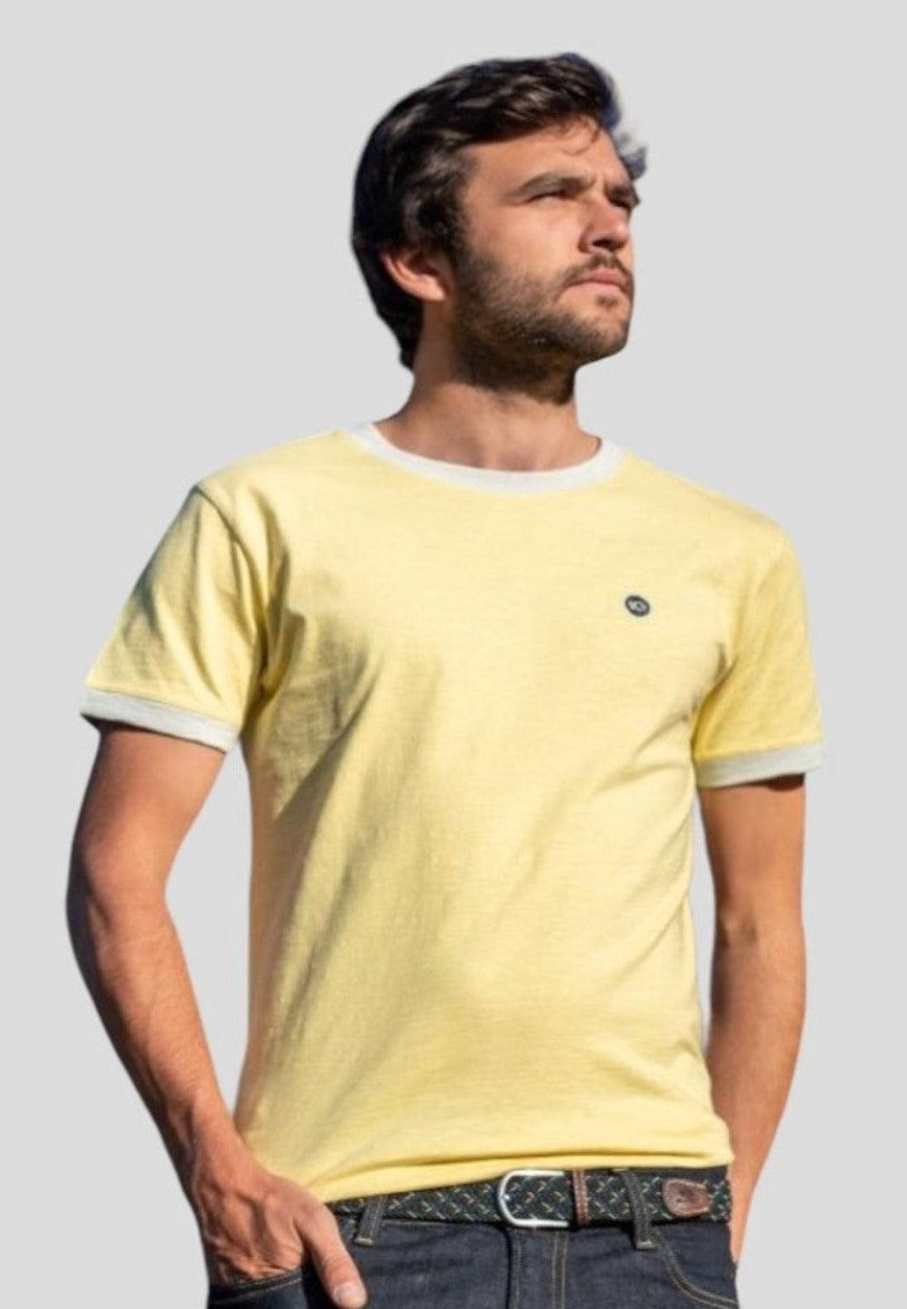Camiseta de algodón Orgánico Amarilla