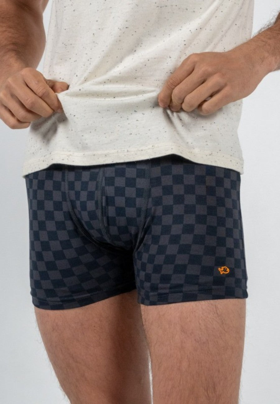 Organic Cotton Men's Boxer Shorts - Pink Band 