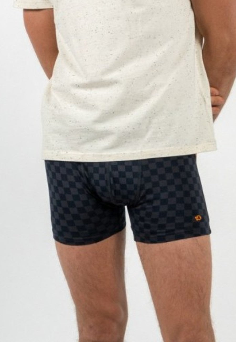 Organic Cotton Men's Boxer Shorts - Pink Band 
