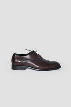 Zapatos Oxford de piel en color burdeos