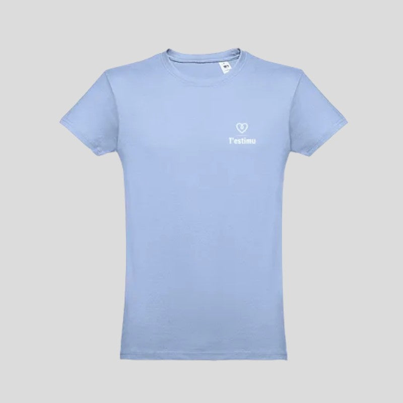 Camiseta de algodón azul pastel - T'estimu