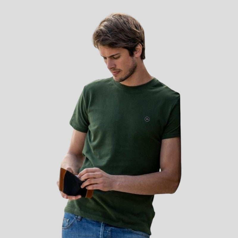 Camiseta de algodón Orgánico Caqui