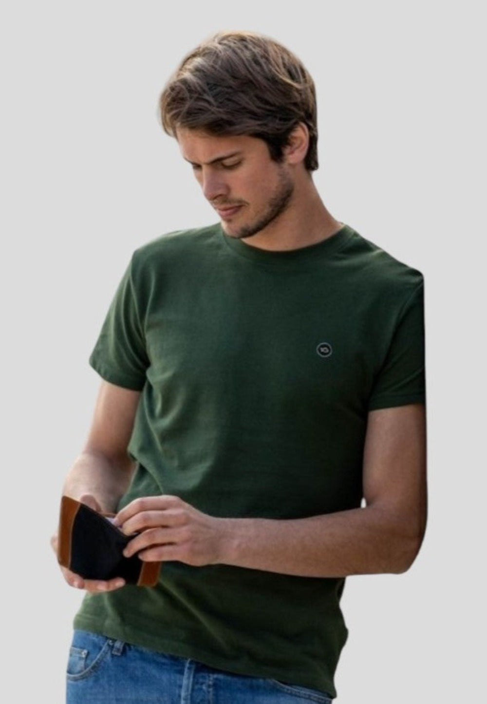 Camiseta de algodón Orgánico Caqui
