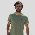 Camiseta de algodón Orgánico Slub Caqui en testimu.com de T'estimu Moda