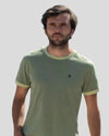 Camiseta de algodón Orgánico Slub Caqui en testimu.com de T'estimu Moda