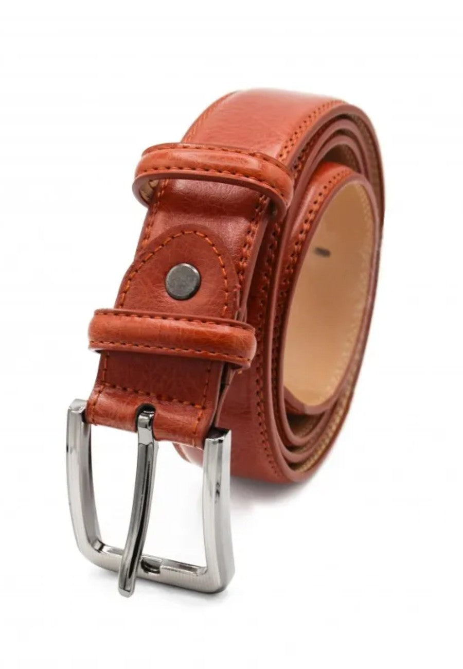 Cinturón de piel en marrón de 33 Mm todas las tallas