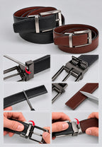 Cinturón reversible de vestir para hombre en negro y marrón