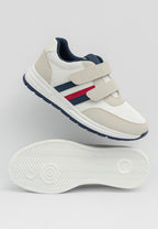 Zapatillas casuales de cierre con velcro Blancas para hombre - ALDAIA