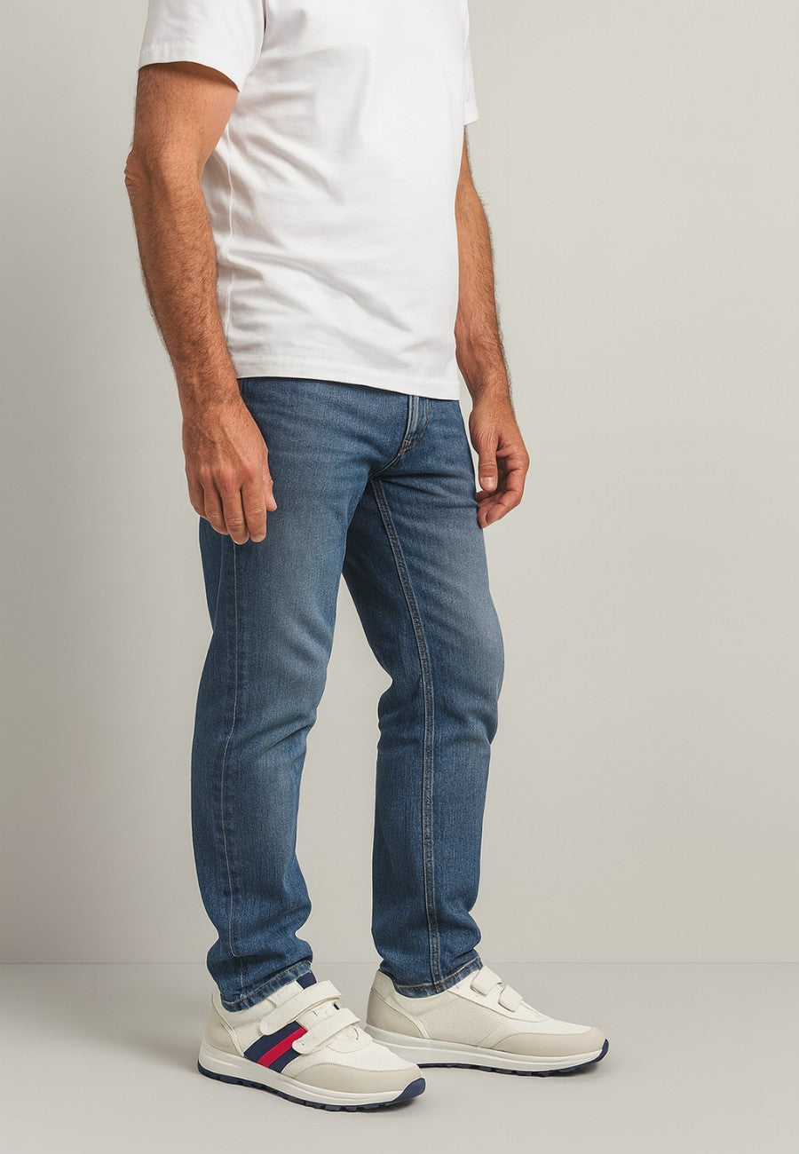 Zapatillas casuales de cierre con velcro Blancas para hombre - ALDAIA