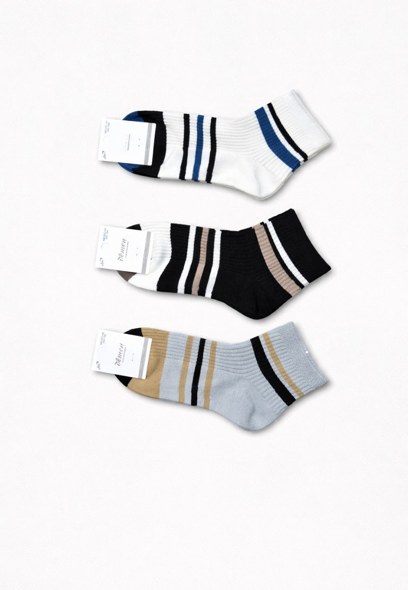 Packs de tres Calcetines tobilleros de hombre de fibras de Bambú