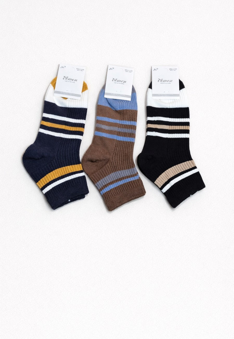 Packs de tres Calcetines tobilleros de hombre de fibras de Bambú